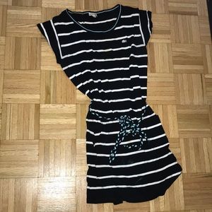 Lacoste stripe dress with tie belt